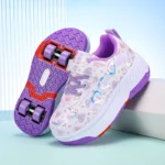 Children's Skateboard Shoes Walking Rolling Dual-Use Comfortable Wear-resistant Outdoor Roller Skate Sneakers Girls Boys 4 Wheel - Image 7