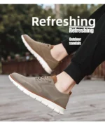 Men's Breathable Sports Shoes Low Cut Casual Slip-On Sneakers Comfortable Lightweight Anti-Slip Mesh Upper Running Shoes - Image 19