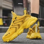 Men's Outdoor Running Sneakers - Comfortable and Breathable Design, Fashionable Lace-Up Sports Style, Versatile and Trendy - Image 12