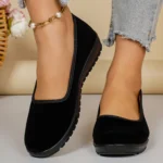 Women's Spring Slip On Sneakers Lightweight Soft Bottom Comfortable Durable Solid Color Versatile Casual Walking Shoes - Image 3