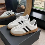 Women's Fashion Tennis Sneakers Flats Lace-up Vulcanized Shoes Autumn Outdoor Trainers Student Board Footwear - Image 49