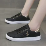 Women's casual sneakers Breathable sneakers Lightweight outdoor leather Walking shoes Sports jogging Flats tennis sneakers - Image 8
