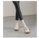 GKTINOO Women Sneakers Big Size 2026 Spring New Genuine Leather Loafers Women Casual Lace-up Women's Nurse Shoes - Image 11