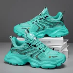 Men's Outdoor Running Sneakers - Comfortable and Breathable Design, Fashionable Lace-Up Sports Style, Versatile and Trendy - Image 5