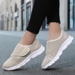 Women's Mesh Slip - on Sneakers with Velcro Closure: Lightweight, Comfortable for Daily Wear - Image 11