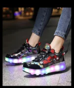 children's flashing roller skates outdoor recreational sports shoes wheel shoes boy girls skate sneakers - Image 29