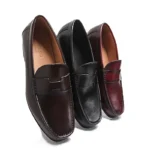 Men's High-End Genuine Leather Loafers Comfortable Flat Casual Glossy Wine Red Handmade Office Banquet Shoes - Image 11