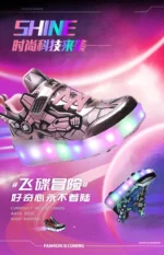 children's flashing roller skates outdoor recreational sports shoes wheel shoes boy girls skate sneakers - Image 12