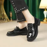 AIYUQI Genuine Leather Loafers Women 2024 Autumn New British Style Shoes Women Lace-up Casual Women Shoes - Image 3