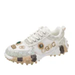 2025 New Women's Luxury Rhinestone Casual Platform Shoes Outdoor Running Sneakers Designer Mesh Women's Sports Shoes