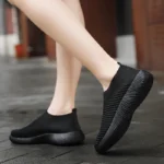 Women's Shoes Lightweight Breathable Mesh Slip-On Sneakers Black White Sport Running for Casual Party Fashion Ladies Shoes - Image 23