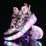 children's flashing roller skates outdoor recreational sports shoes wheel shoes boy girls skate sneakers - Image 6