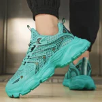 Men's Outdoor Running Sneakers - Comfortable and Breathable Design, Fashionable Lace-Up Sports Style, Versatile and Trendy - Image 10