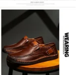 Mens Loafers Breathable Slip on Italian Driving Shoes Chaussure Homme Genuine Leather Men Handmade Casual Shoes - Image 26
