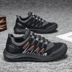 LOEIKAN Men's Breathable Non-slip Hiking Shoes, Outdoor Trail Running Sneakers - Image 3