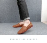 Jumpmore New style casual handmade moccasins Leather loafers Men Driving Shoes Size 39-48 - Image 38