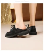 AIYUQI Genuine Leather Loafers Women 2024 Autumn New British Style Shoes Women Lace-up Casual Women Shoes - Image 27