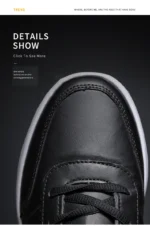 Men Walking Shoe Fashion Casual Sneakers Non-slip Man PU Leather Footwear - Image 15