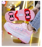 Children's Skateboard Shoes Walking Rolling Dual-Use Comfortable Wear-resistant Outdoor Roller Skate Sneakers Girls Boys 4 Wheel - Image 17