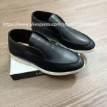 Fashionable  popular calf leather loafers for couples casual ankle boots, walking  travel shoesgenuine leather - Image 4