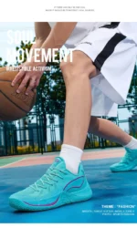 Wear resistant cushioned basketball sneakers lightweight non slip rubber simple all match breathable men outdoor athletic shoes - Image 20