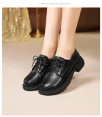 AIYUQI Genuine Leather Loafers Women 2024 Autumn New British Style Shoes Women Lace-up Casual Women Shoes - Image 24