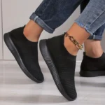 Women's Shoes Lightweight Breathable Mesh Slip-On Sneakers Black White Sport Running for Casual Party Fashion Ladies Shoes