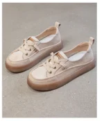 GKTINOO Women Sneakers Big Size 2026 Spring New Genuine Leather Loafers Women Casual Lace-up Women's Nurse Shoes - Image 17