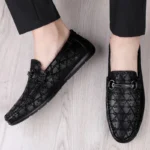 2026 New Black Loafers Men's Leather High Quality Designer Men's Shoes Leather Shoes Soft Sole Comfortable Casual Shoes Moccasin - Image 6
