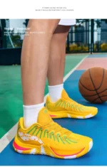 Wear resistant cushioned basketball sneakers lightweight non slip rubber simple all match breathable men outdoor athletic shoes - Image 17