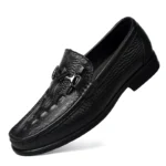 Summer Adult Loafers for Men Casual Footwear Mens Fashion Genuine Leather Shoes Wedding Business Dress Breathable Driving Shoes