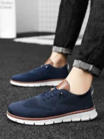 Men's Breathable Sports Shoes Low Cut Casual Slip-On Sneakers Comfortable Lightweight Anti-Slip Mesh Upper Running Shoes - Image 15