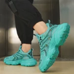 Men's Outdoor Running Sneakers - Comfortable and Breathable Design, Fashionable Lace-Up Sports Style, Versatile and Trendy - Image 9