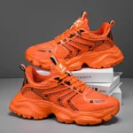 Men's Outdoor Running Sneakers - Comfortable and Breathable Design, Fashionable Lace-Up Sports Style, Versatile and Trendy