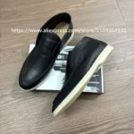 Fashionable  popular calf leather loafers for couples casual ankle boots, walking  travel shoesgenuine leather - Image 3