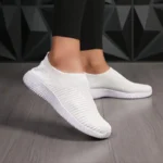 Women's Shoes Lightweight Breathable Mesh Slip-On Sneakers Black White Sport Running for Casual Party Fashion Ladies Shoes - Image 9