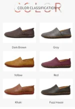 Fashion Casual Shoes Handmade Moccasins Leather Loafers Men Driving Shoes Size 39-48 - Image 21