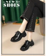 AIYUQI Genuine Leather Loafers Women 2024 Autumn New British Style Shoes Women Lace-up Casual Women Shoes - Image 9