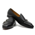 Men's Genuine Leather Loafers Metal Buckle Monk Shoes Casual Business Dress Gentleman Wedding Party Formal Shoes - Image 6