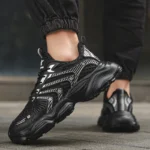 Men's Outdoor Running Sneakers - Comfortable and Breathable Design, Fashionable Lace-Up Sports Style, Versatile and Trendy - Image 14