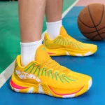 Wear resistant cushioned basketball sneakers lightweight non slip rubber simple all match breathable men outdoor athletic shoes - Image 2