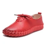 TIMETANG Genuine Leather Loafers Casual Platform Shoes Woman Slip On Flats Bowtie Moccasin Comfortanble Creepers Women Shoes - Image 10