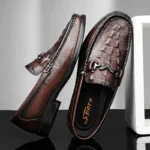 Summer Adult Loafers for Men Casual Footwear Mens Fashion Genuine Leather Shoes Wedding Business Dress Breathable Driving Shoes - Image 11