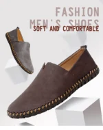 Jumpmore New style casual handmade moccasins Leather loafers Men Driving Shoes Size 39-48 - Image 17