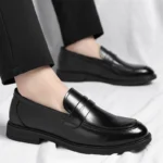 Men's Formal Leather Loafers Italian Style Slip-on  Stylish Elegant Business Shoes Comfortable Lightweight Office Dress Shoes - Image 16