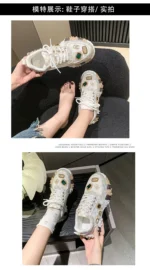 2025 New Women's Luxury Rhinestone Casual Platform Shoes Outdoor Running Sneakers Designer Mesh Women's Sports Shoes - Image 20