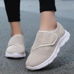 Women's Mesh Slip - on Sneakers with Velcro Closure: Lightweight, Comfortable for Daily Wear - Image 5
