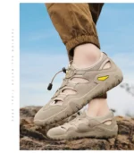 Simple Outdoor Men Walking Sneakers Solid Tone Soft Insole Breathable Upper Shock Absorbing Flat Casual Sports Shoes - Image 16