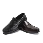 Men's High-End Genuine Leather Loafers Comfortable Flat Casual Glossy Wine Red Handmade Office Banquet Shoes - Image 20