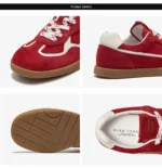 BEAUTODAY Skate Sneakers Women Cow Suede Leather Mixed Colors Lace-up Patchwork Round Toe Ladies Sports Shoes Handmade 29892 - Image 15